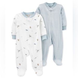 Carter’s zip up cotton sleep and plays